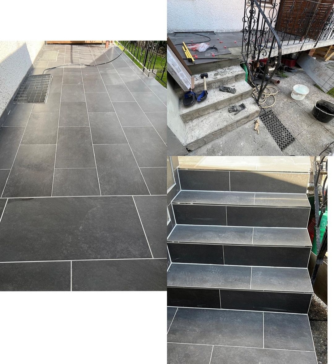 Montierte Terrassenkonstruktion im Außenbereich